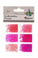 koraliki plastikowe 32g tonacja różowa titanum
