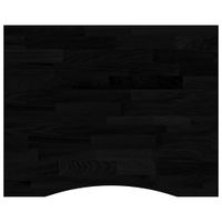 Blat biurka, ciemnobrązowy, 100x80x2,5 cm, lite drewno dębowe