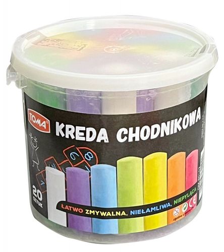 kreda chodnikowa kolorowa wiaderko /20/ na Arena.pl