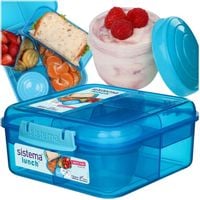 LUNCH BOX ŚNIADANIÓWKA SISTEMA POJEMNIK BOX BENTO 1250ml Z PRZEGRÓDKAMI SOS