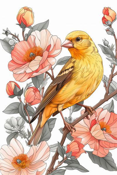 Plakat 20x30cm Wiosenny Śpiewaczek zdjęcie 1