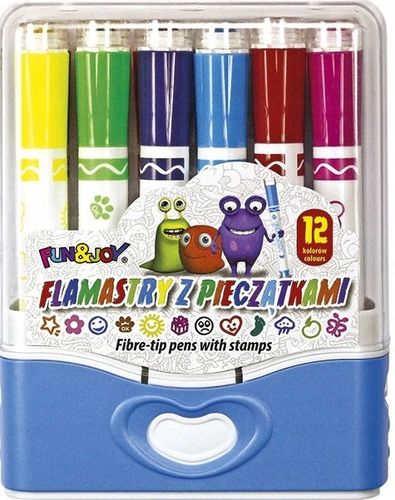 FLAMASTRY Z PIECZĄTKAMI 12K  7832 na Arena.pl
