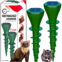 Odstraszacz Kretów Nornic Solarny Wibrujący Zestaw 2 szt. Ochrona Ogrodu