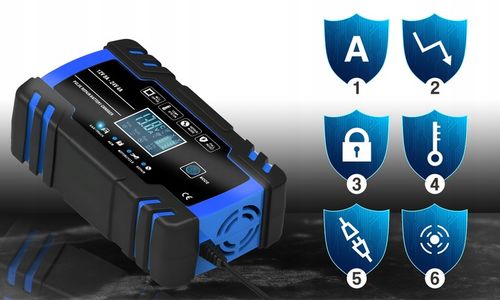 Prostownik AUTOMATYCZNY SAMOCHODOWY FUNKCJA NAPRAWY DO AKUMULATORÓW 12V 24V na Arena.pl