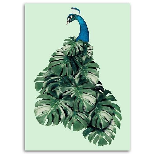Deco Panel, Abstrakcja paw i monstera 40x60 na Arena.pl
