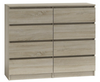 Komoda 8 Szuflad 120 cm Sonoma MALWINA TS - 5 Kolorów