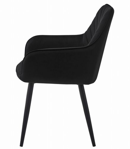 Krzesło NANA - czarny aksamit / nogi czarne x 1 na Arena.pl