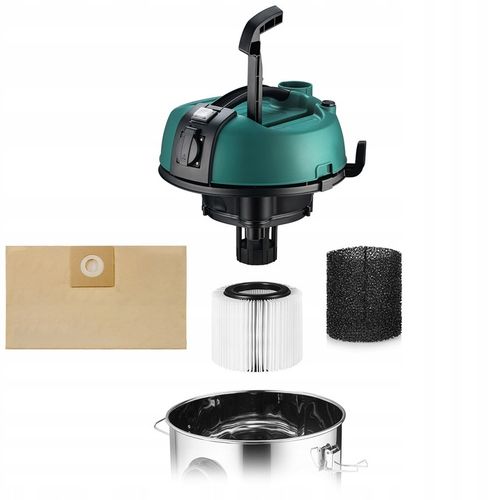 ODKURZACZ PRZEMYSŁOWY MOCNY 3300W BEZWORKOWY MOKRO SUCHO GIPS POPIÓŁ na Arena.pl