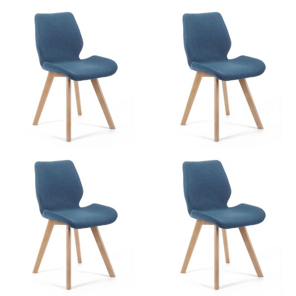 4x krzesło tapicerowane materiałowe SJ.0159 Granatowe na Arena.pl