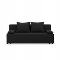 KANAPA FERMO Rozkładana Funkcja Spania WYGODNA LUX CZARNA