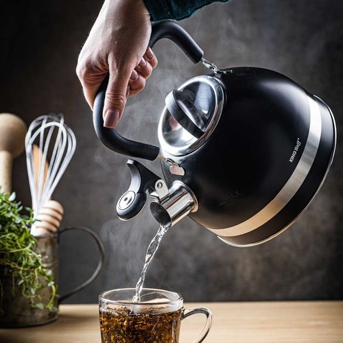 czajnik 1,8l z gwizdkiem kinghoff kh-1858 czarny na Arena.pl