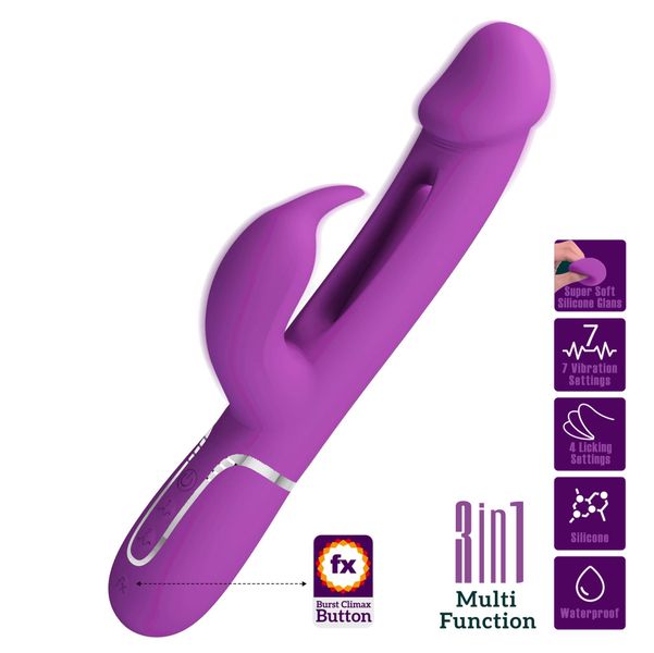Pretty Love - Kampas Purple, 7 Vibration Functions 4 Licking Settings zdjęcie 2
