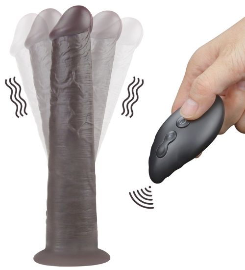 Ciemne dildo z bezprzewodowym pilotem zdjęcie 4
