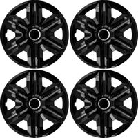 4x Kołpaki 15 cali uniwersalne NRM FAST CZARNY LAKIEROWANY + RING Komplet