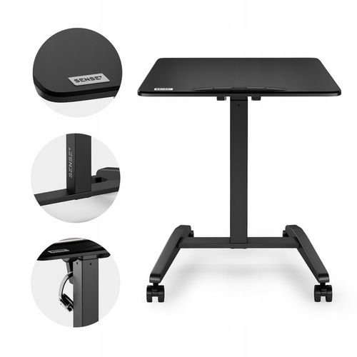 Biurko Mobilne Regulowane Składane Stolik Pod Laptopa Kółka 70x52cm na Arena.pl