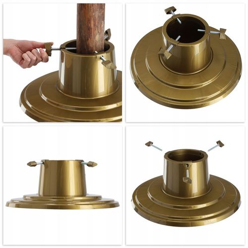 STOJAK POD CHOINKĘ CHOINKOWY PODSTAWKA DRZEWKO 2m POJEMNIK NA WODĘ 1L ZŁOTY na Arena.pl