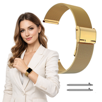 Pasek do Amazfit BIP 5 opaska bransoleta na zegarek magnetyczny złoty 22mm