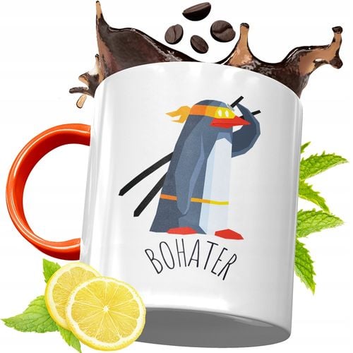 Kubek Pomarańczowy Dla Dzieci Na Dzień Dziecka Z Nadrukiem Ze Zdjęciem na Arena.pl