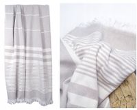 Ręcznik plażowy Pareo bawełna 90x180 Greno Elegant beżowy