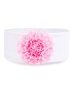 Opaska dziewczęca szeroka biała z różowym kwiatkiem 38-44 YOCLUB