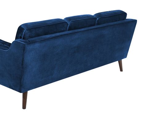 Sofa 3-osobowa welurowa niebieska LOKKA na Arena.pl