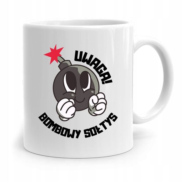 Dla Sołtysa Kubek Uwaga Bombowy Sołtys Prezent Z Nadrukiem Ze Zdjęciem zdjęcie 1