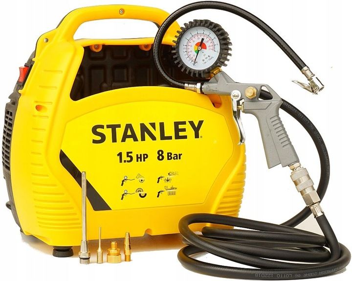 STANLEY KOMPRESOR BEZOLEJOWY SPRĘŻARKA + ZESTAW zdjęcie 7