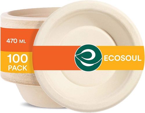 Jednorazowe miski z trzciny cukrowej 470ml 100szt. na Arena.pl