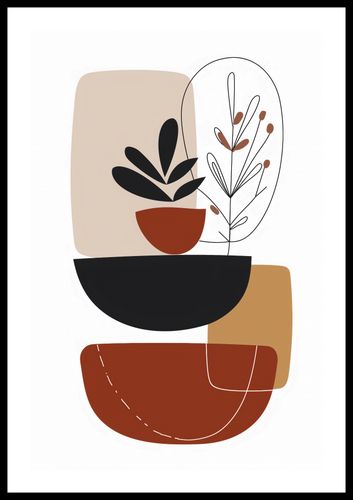 Plakat 40x60cm Botaniczna Abstrakcja na Arena.pl