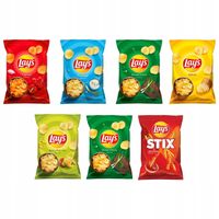 Chipsy Lay's ziemniaczane mix smaków MEGA ZESTAW 7x 130g