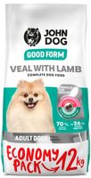 JOHN DOG sucha karma dla psa rasy małe CIELĘCINA JAGNIĘCINA 12 kg