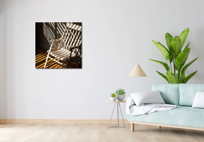Obraz 70x70cm Krzesło w Cieniu zdjęcie 2