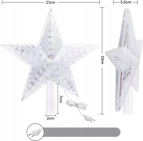 2SZT CZUBEK CHOINKOWY NA BOŻE NARODZENIE CZUBEK NA CHOINKĘ Z 31 DIODAMI LED na Arena.pl