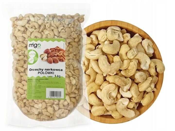 ORZECHY NERKOWCA 1kg POŁÓWKI Nerkowce 1000g zdjęcie 3