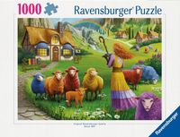 Zestaw Puzzli 1000 ELEMENTÓW Układanka Relaksująca KOLOROWA WEŁNA Układanki