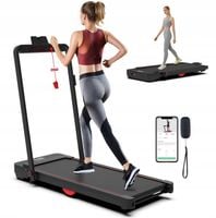 Bieżnia Elektryczna Składana na Płasko 12 km/h Amortyzacja Bluetooth