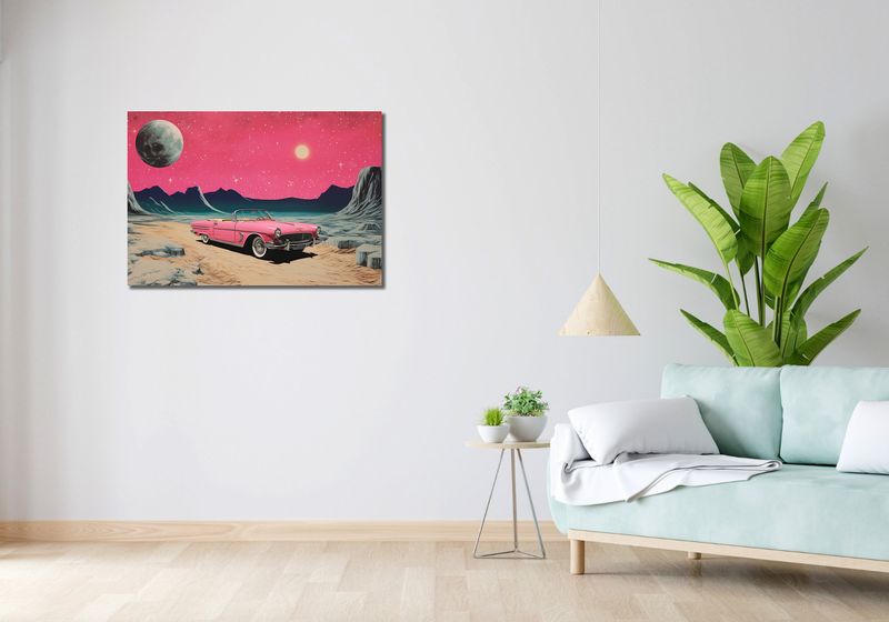 Obraz 90x60cm Kabriolet W Kosmosie zdjęcie 2