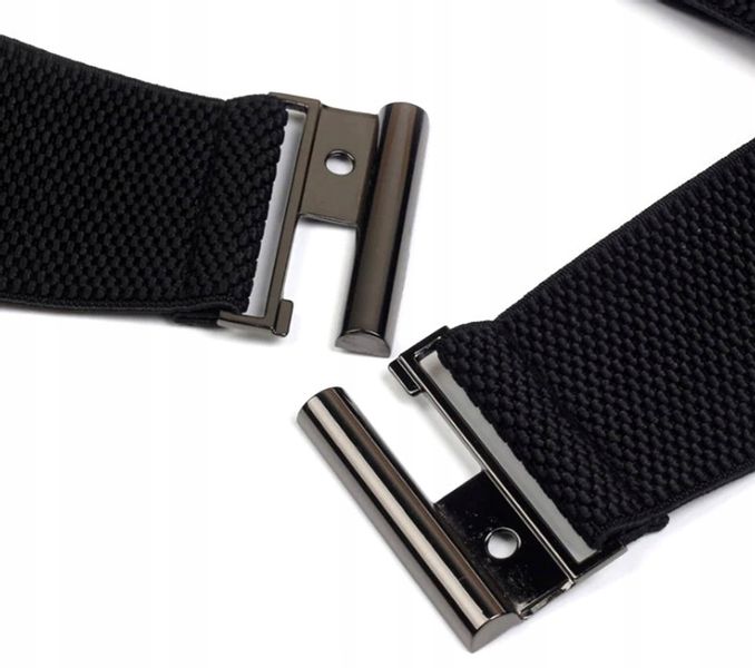 Damski Szeroki Czarny Pasek Do Talii Elastyczny zdjęcie 11