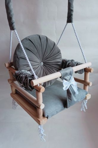 HUŚTAWKA 3w1 DLA DZIECI SZARY DOMU OGRÓD POKOJOWA na Arena.pl