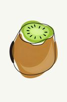 Plakat 61x91,5cm  Nowoczesny Owoce I Kiwi I Pop Art Vintage