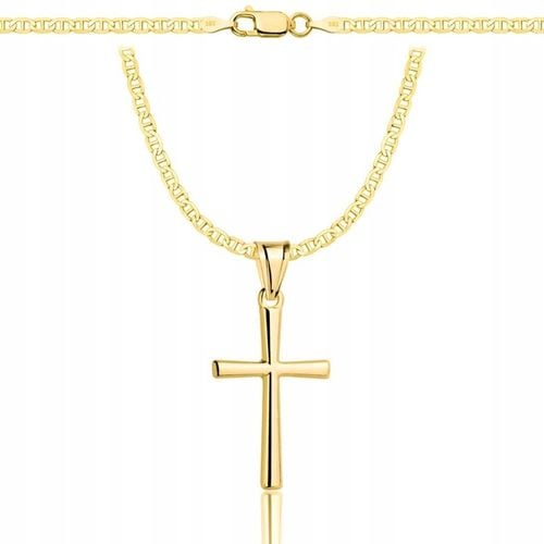 ZŁOTY PEŁNY ŁAŃCUSZEK MĘSKI Z KRZYŻYKIEM GUCCI PR. 925 585 + GRAWER GRATIS na Arena.pl