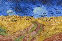 Plakat 91,5x61cm  Pole Pszenicy z Krukami, Van Gogh Vintage