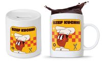 Zestaw Dla Kucharza Prezent Kubek + Skarbonka Z Nadrukiem Ze Zdjęciem