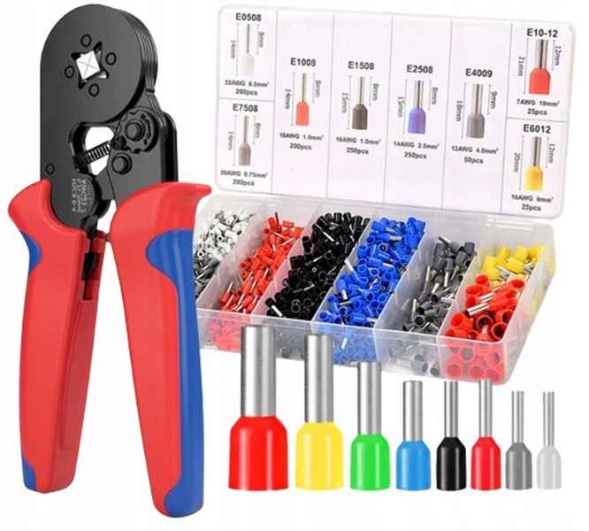 Zaciskarka do konektorów końcówek + 1200 tulejek zdjęcie 1