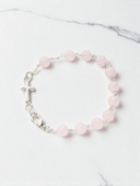 Bransoletka Różaniec Kwarc Różowy 8 Mm Polska Ręczna Produkcja