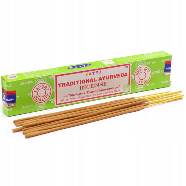 INDYJSKIE KADZIDEŁKA SATYA TRADYCYJNA AJURWEDA TRADITIONAL AYURVEDA 15 G zdjęcie 1