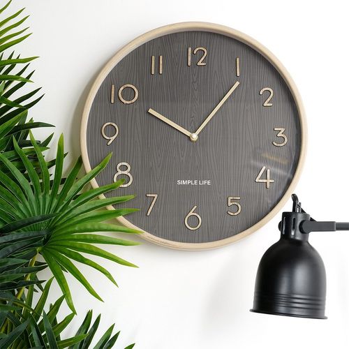 Zegar ścienny szary 38 cm na Arena.pl