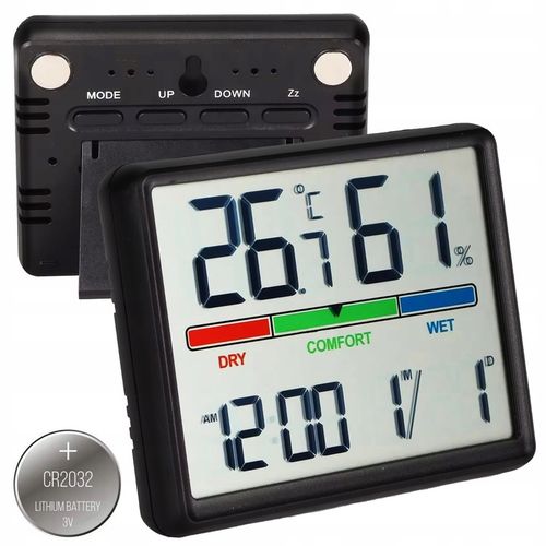 Stacja Pogodowa Termometr POKOJOWY ZEGAR LCD Stacja pogody wewnętrzna na Arena.pl