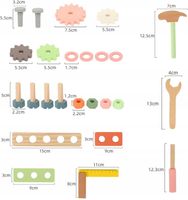 DREWNIANY Warsztat DLA CHŁOPCA Majsterkowicz budowniczy ZESTAW (W072)