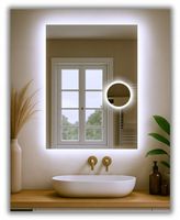 LUSTRO LED 80x110 DO MAKIJAŻU COB Z LUSTERKIEM KOSMETYCZNYM 3xPOWIĘKSZENIE